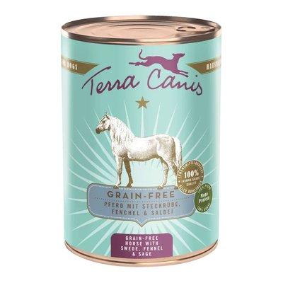 Terra Canis koňské maso bez obilovin s tuřínem, fenyklem a šalvějí Terra Canis koňské maso bez obilovin s tuřínem, fenyklem a šalvějí