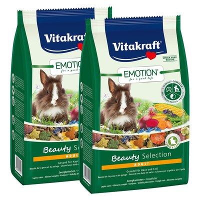 Vitakraft Emotion Beauty Selection Adult zakrslý králík 2× 600 g Vitakraft Emotion Beauty Selection Adult zakrslý králík 2× 600 g