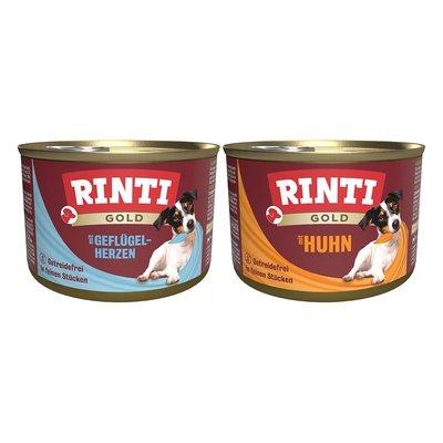 Rinti Gold Mix směs z drůbežích srdcí a kuřecích kousků, 24 × 185 g Rinti Gold Mix směs z drůbežích srdcí a kuřecích kousků, 24 × 185 g
