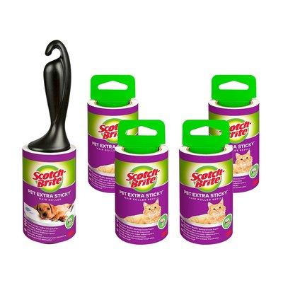 Scotch-Brite váleček na zvířecí chlupy se 4 náhradními rolemi Scotch-Brite váleček na zvířecí chlupy se 4 náhradními rolemi
