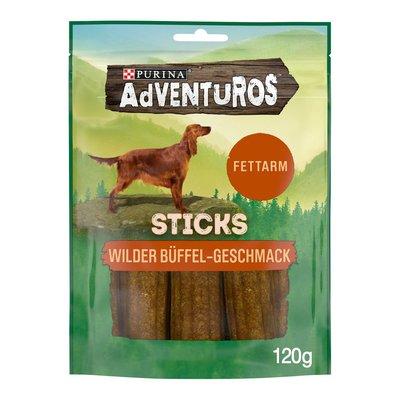 Purina AdVENTuROS tyčinky, nízkokalorický pamlsek pro psy s příchutí buvolího masa Purina AdVENTuROS tyčinky, nízkokalorický pamlsek pro psy s příchutí buvolího masa