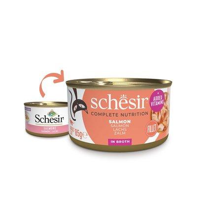 Schesir Cat Complete losos ve vývaru Schesir Cat Complete losos ve vývaru
