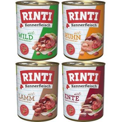 Rinti Kennerfleisch, směs jehněčího, kuřecího, kachního masa a zvěřiny, 24 × 800 g Rinti Kennerfleisch, směs jehněčího, kuřecího, kachního masa a zvěřiny, 24 × 800 g