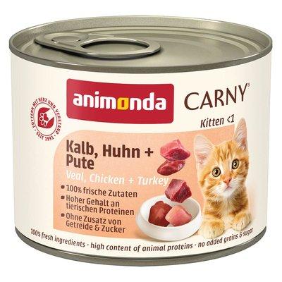 animonda Carny Kitten telecí, kuřecí a krůtí animonda Carny Kitten telecí, kuřecí a krůtí