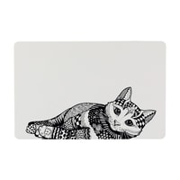 Trixie Zentangle podložka pod misku, 44 x 28, bílá/černá