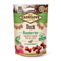 Carnilove Cat – Crunchy Snack – kachna s malinami