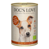 Dog's Love Bio hovězí maso s rýží, jablkem a cuketou