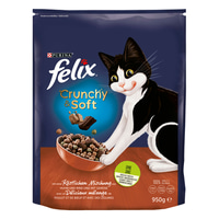 FELIX Crunchy &amp; Soft s hovězím masem, kuřetem a zeleninou