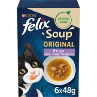 FELIX Soup různé druhy hovězí maso, kuřecí maso a tuňák