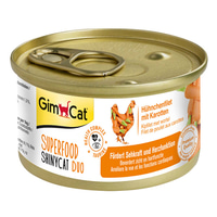 GimCat Superfood ShinyCat Duo kuřecí filet s mrkví