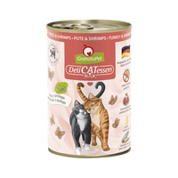 GranataPet pro kočky – Delicatessen konzerva, krůta a krevetami