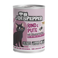 Joe &amp; Pepper Cat hovězí a krůtí maso s batáty