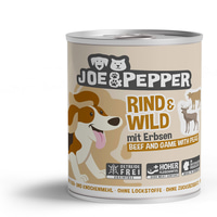 Joe &amp; Pepper Dog hovězí maso a zvěřina s hráškem