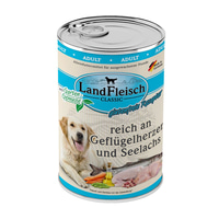 LandFleisch Dog Classic drůbeží srdce a treska tmavá