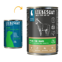 Liebesgut Biokost Sensitiv Hund s koňským masem, bio cuketami a bio bramborami