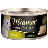 Miamor Feine Filets Naturelle, čisté přírodní kuřecí maso, 80g plechovka