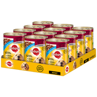 Pedigree plechovka se krabice se 3 druhy masa: hovězí, jehněčí a kuřecí