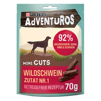 Purina AdVENTuROS Mini Cuts, pamlsek pro psy s kančím masem bez obilovin