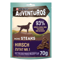 Purina AdVENTuROS Mini Steaks bez obilovin s jelením masem