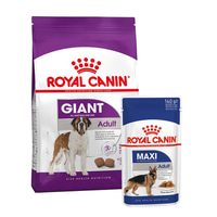 ROYAL CANIN Giant Adult 15 kg + Maxi Adult 10× 140 g