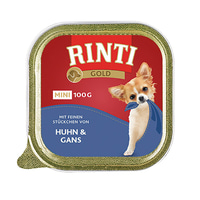 Rinti Gold Mini s jemnými kousky kuřecího masa a husy