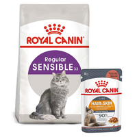 ROYAL CANIN SENSIBLE granule 10 kg + INTENSE BEAUTY kapsička 48× 85 g