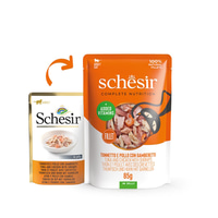 Schesir Cat Complete tuňák, kuře, krevety v želé