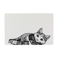 Trixie Zentangle podložka pod misku, 44 x 28, bílá/černá