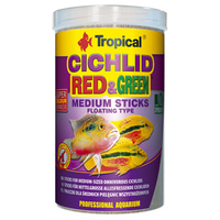 Tropical Cichlid Red&amp;Green Medium Sticks, 1 l