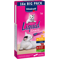 Vitakraft Liquid Snack, kombinované balení, 16 × 15 g