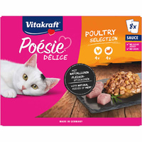 Vitakraft Poésie Délice Poultry Selection, 8 × 85 g
