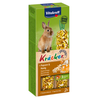 Vitakraft krekry pro zakrslé králíky s popcornem a medem