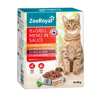 ZooRoyal Grill menu v omáčce, multipack 8× 85 g