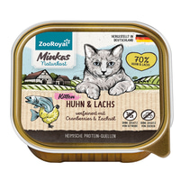 ZooRoyal Minkas Naturkost Kitten s kuřecím a lososem, lahodnými brusinkami v lososovém oleji