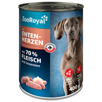 ZooRoyal krmivo pro psy v konzervě s kachními srdíčky