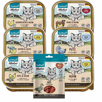 ZooRoyal Minkas Naturkost mixpaket 6x100 g + gratis kachní proužky 50 g