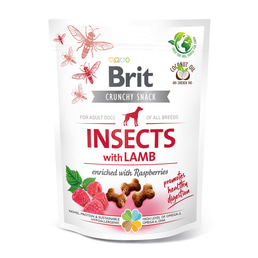 Brit Crunchy Cracker - hmyz, jehněčí maso a maliny
