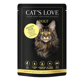 Cat's Love s čistým kuřecím masem, lněným olejem a kopřivami