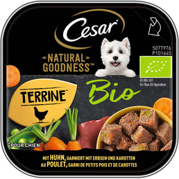 Cesar Natural Goodness Bio s kuřecím masem, hráškem a mrkví