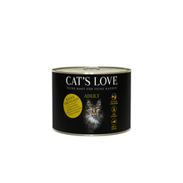 Cat's Love konzervy telecí a krůtí maso se šantou kočičí a lněným olejem