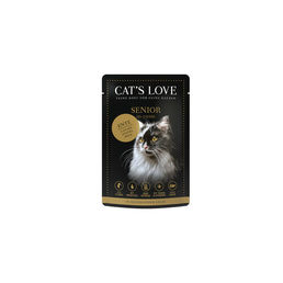 Cat's Love Senior, mokré krmivo s kachní příchutí