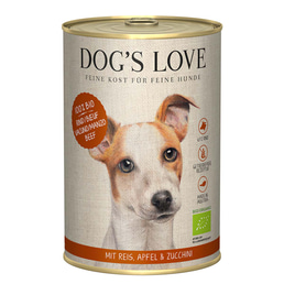 Dog's Love Bio hovězí maso s rýží, jablkem a cuketou
