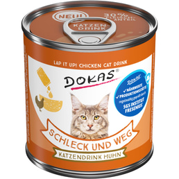 Dokas Mňam a pryč kočičí nápoj kuře.