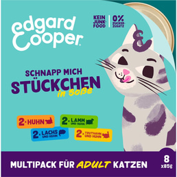 Edgard &amp; Cooper Adult krmivo pro dospělé kočky, kousky v omáčce, kombinované balení