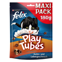 FELIX Play Tubes pamlsky pro kočky s kuřecím masem a játry