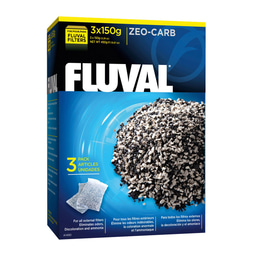 Fluval Zeo-Carb – aktivní uhlí a přípravek pro odstranění amoniaku 450 g (3 × 150 g)