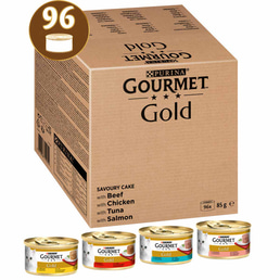 GOURMET Gold rafinované ragú, variace chutí, 96 × 85 g