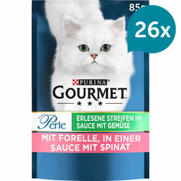 Gourmet Perle vybrané kousky s pstruhem a špenátem