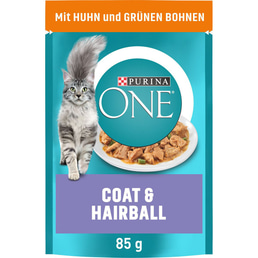 Purina ONE Coat &amp; Hairball s kuřecím masem a zelenými fazolkami