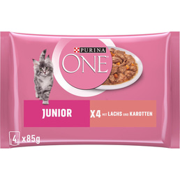 PURINA ONE JUNIOR krmivo pro koťata v kapsičce s omáčkou s lososem